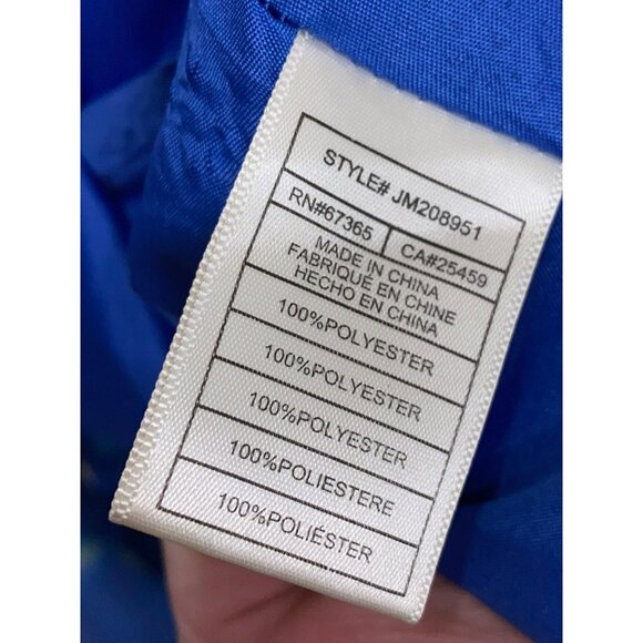 Betsey Johnson Multicolor Blue Yellow Tie-Dye Midi Dress 8 Polyester Womens Back - Picture 6 of 11